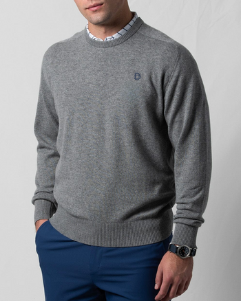 007 CASHMERE CREWNECK | BD ICON | GREY HEATHER - B.Draddy