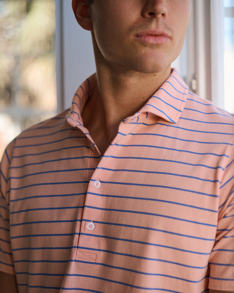 Sheperd Striped Pima Cotton Polo