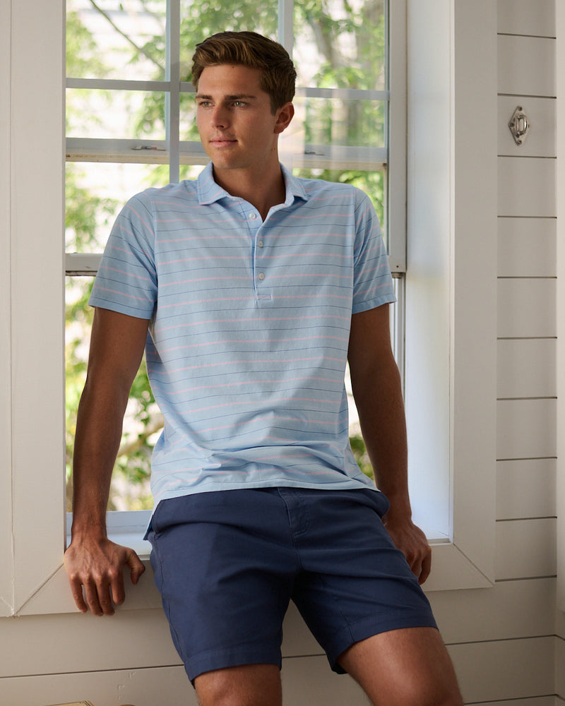 Eshleman Striped Pima Cotton Polo
