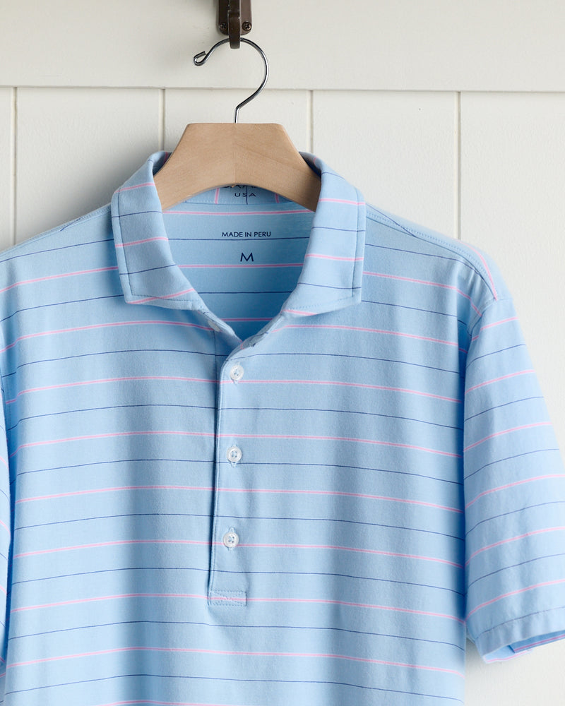 Eshleman Striped Pima Cotton Polo