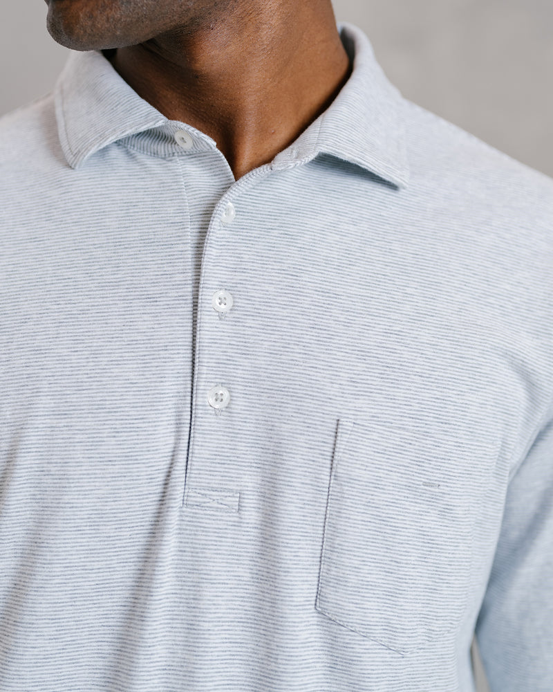 GREY HEATHER VIN STRIPE