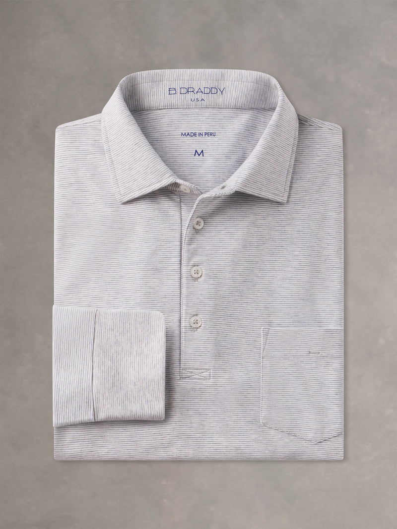 GREY HEATHER VIN STRIPE