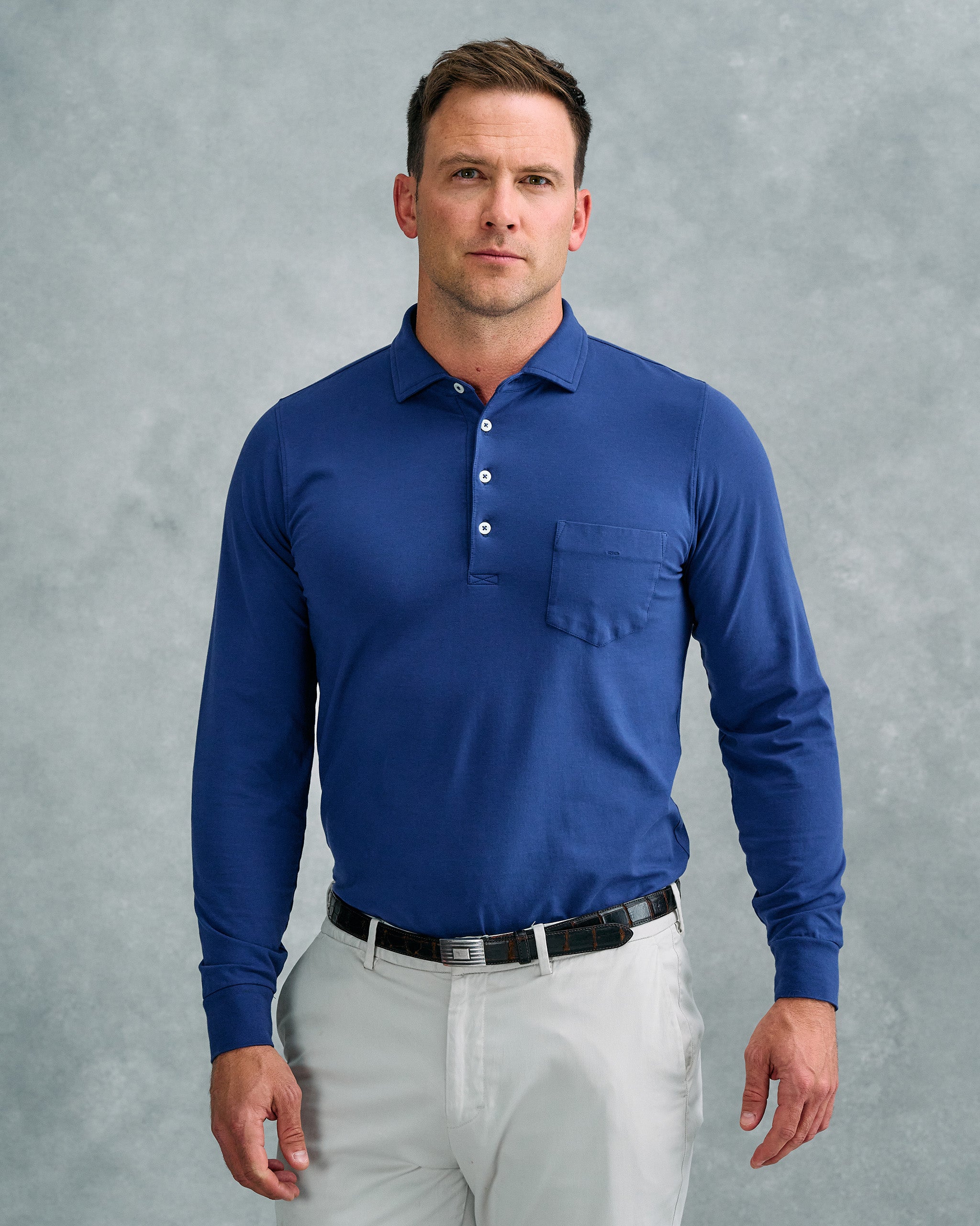 Jack Long-Sleeve Polo – Men's Pima Cotton Polo | B. Draddy – B.Draddy