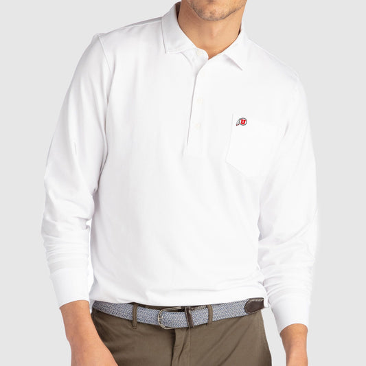 B.Draddy Clothing WHITE / SML UNIVERSITY OF UTAH | JACK LONG-SLEEVE POLO | COLLEGIATE