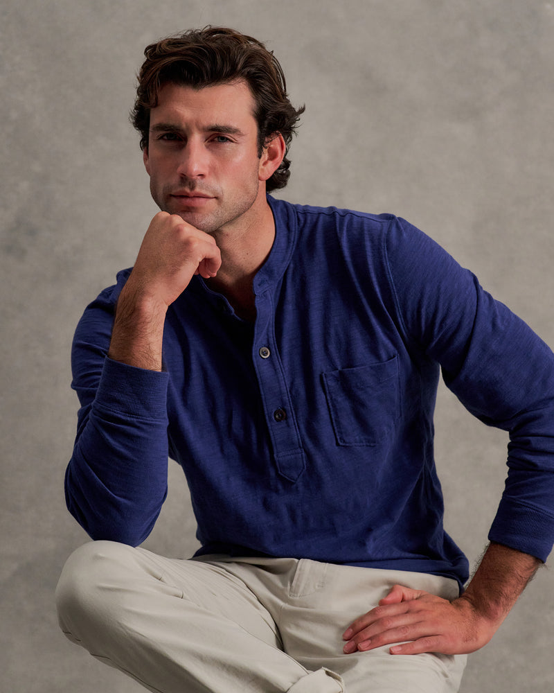 John Cotton Henley Shirt REGAL / 2XL