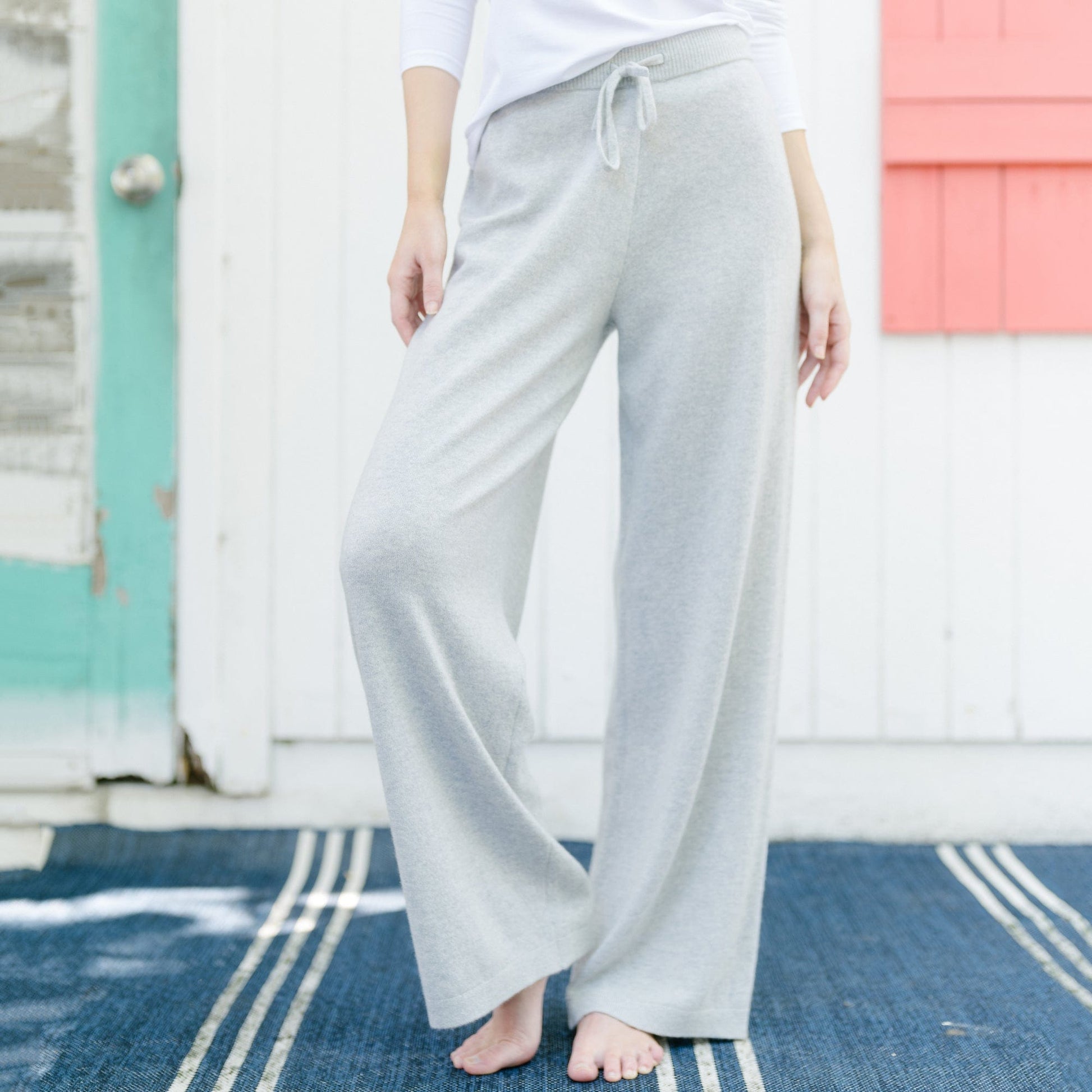 B.Draddy GREY HEATHER / XS GRACE CASHMERE PANT