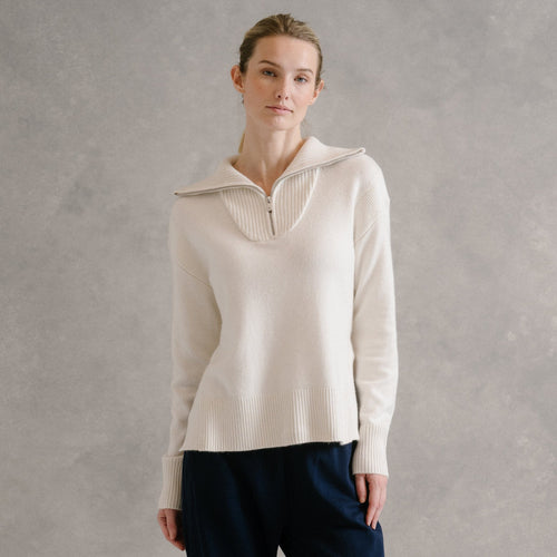 JANE ZIP FUNNEL NECK