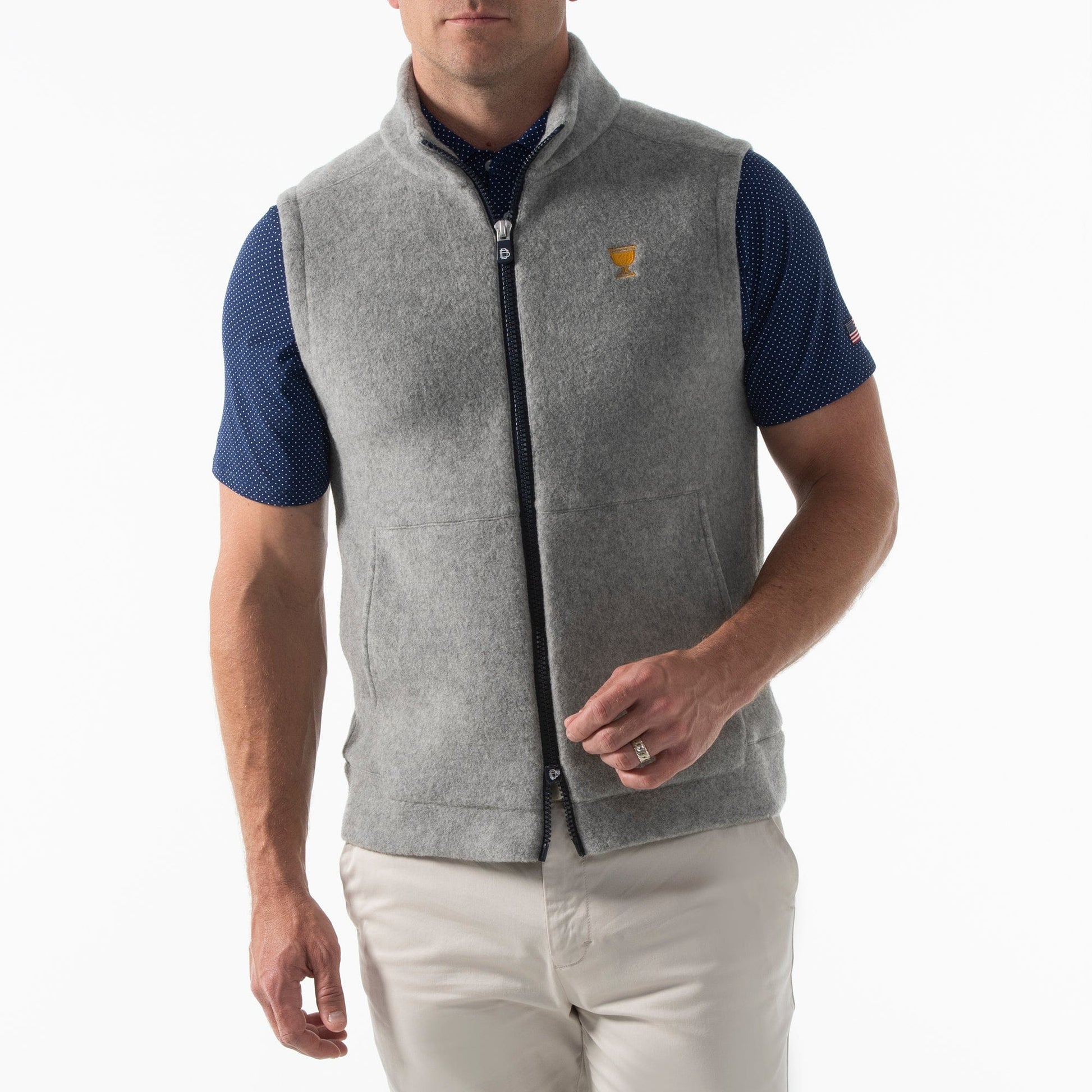 B.Draddy GREY HEATHER / SML 2024 OFFICIAL PRESIDENTS CUP | U.S. TEAM | DYED IN THE WOOL VEST