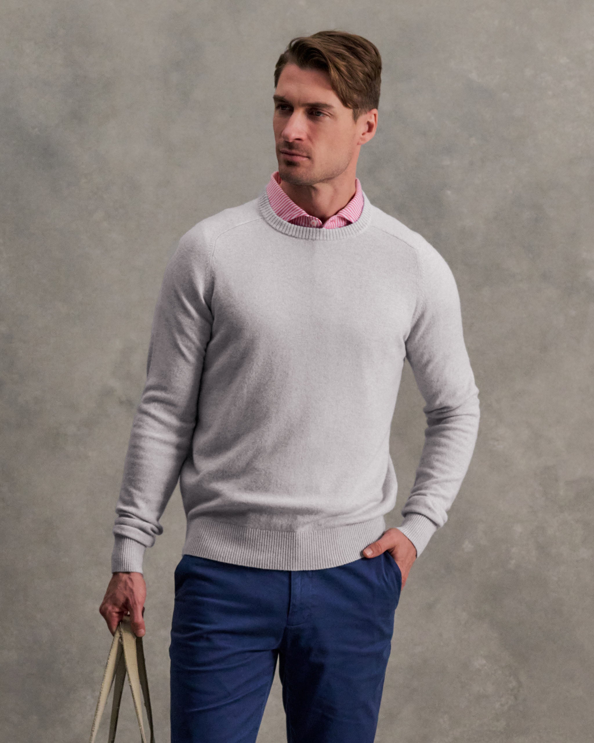 007 Cashmere Crewneck – Scottish Cashmere Golf Sweater | B. Draddy