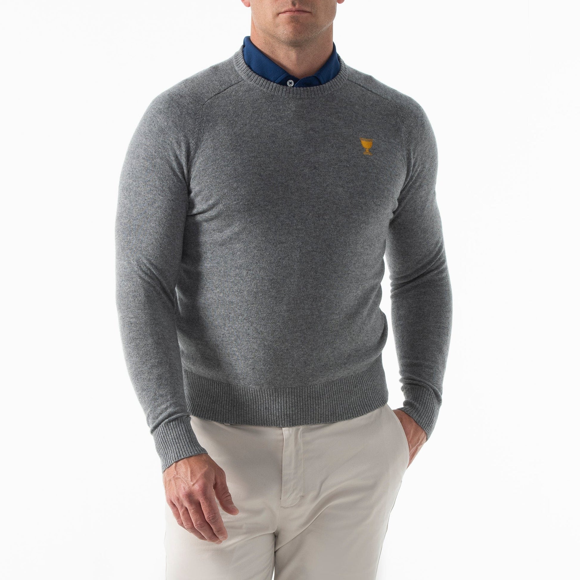 B.Draddy Clothing GREY HEATHER / SML 2024 OFFICIAL PRESIDENTS CUP | U.S. TEAM | 007 CASHMERE CREWNECK