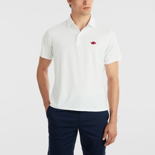 B.Draddy WHITE / SML ARKANSAS RAZORBACKS | DRADDY SPORT RYAN POLO | COLLEGIATE