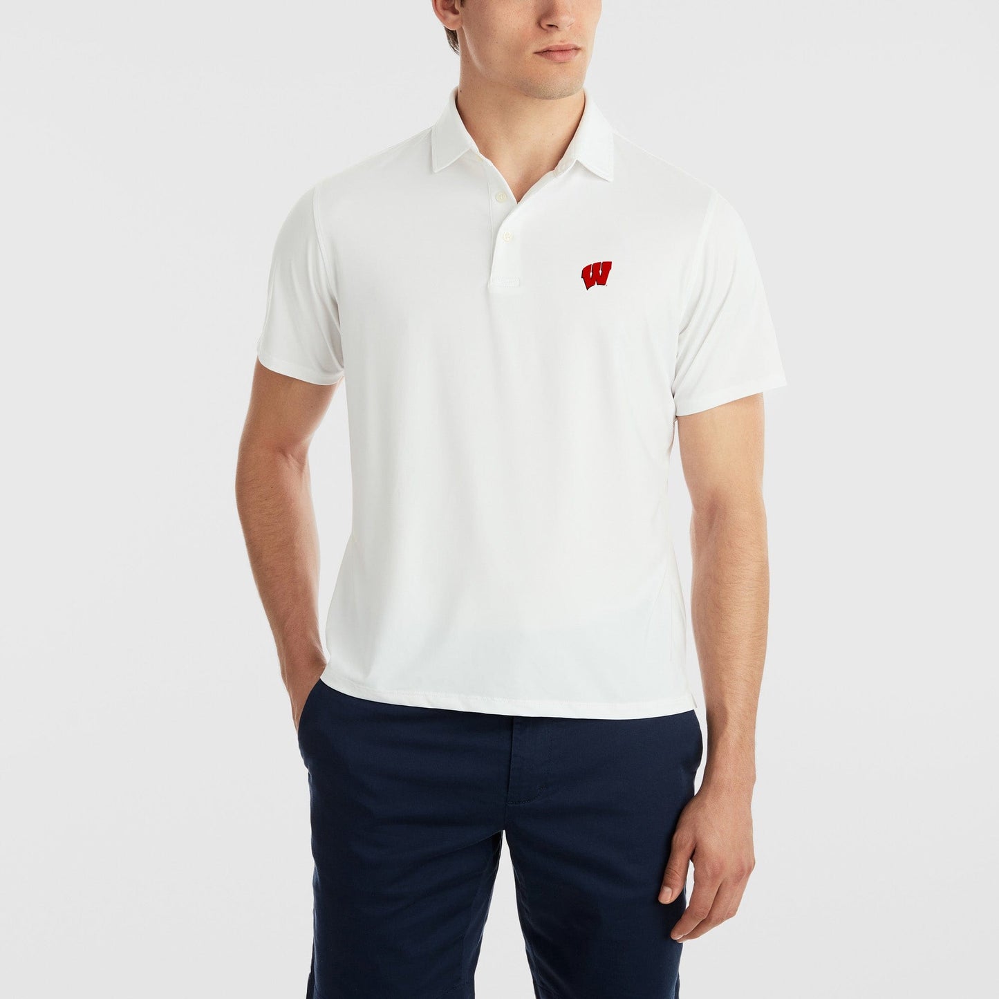 B.Draddy WHITE / SML WISCONSIN | DRADDY SPORT RYAN POLO | COLLEGIATE