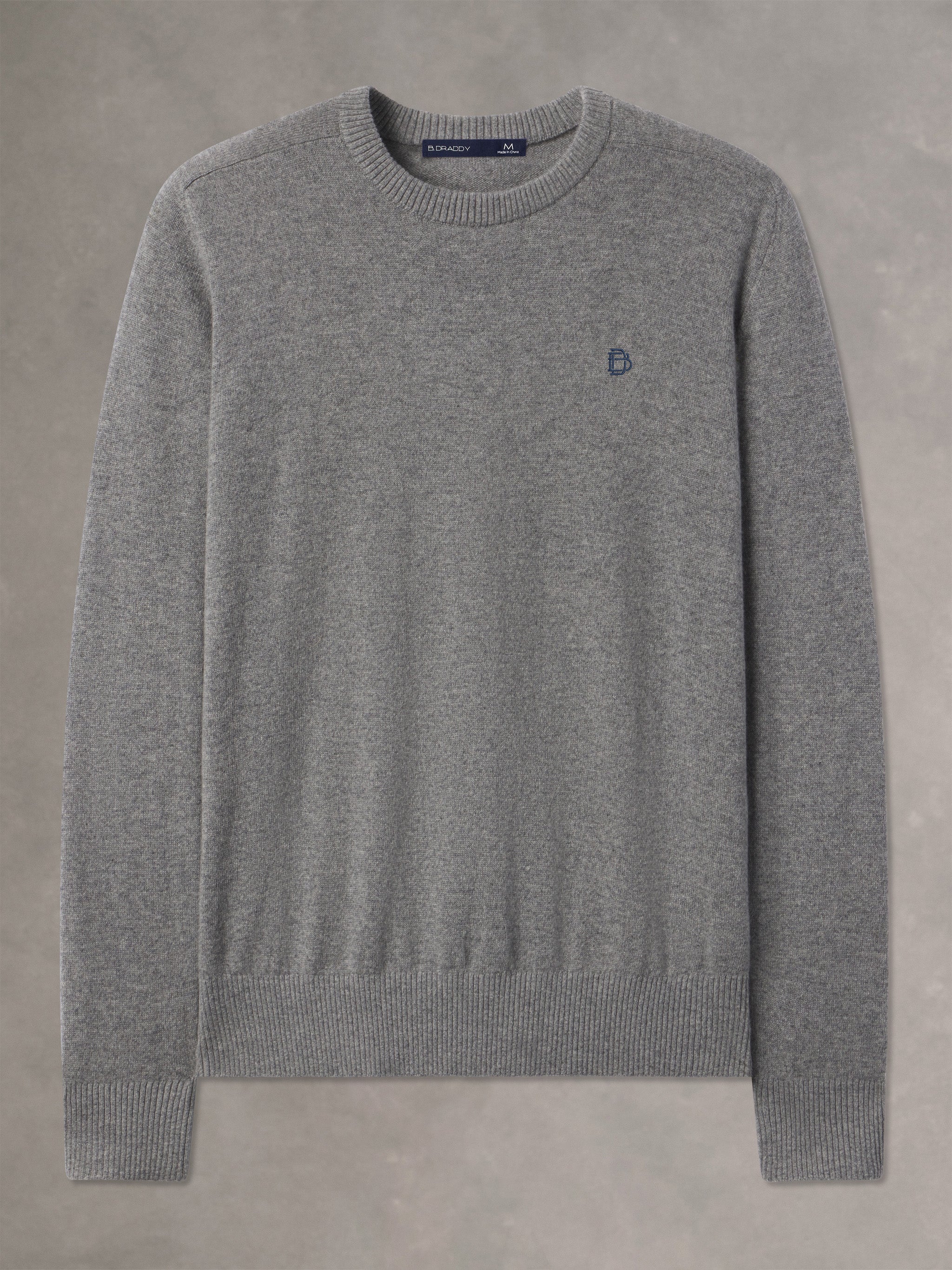 007 CASHMERE CREWNECK | BD ICON | GREY HEATHER