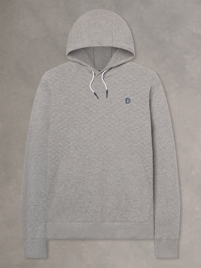 ANDY QUILTED HOODIE | BD ICON | GREY HEATHER
