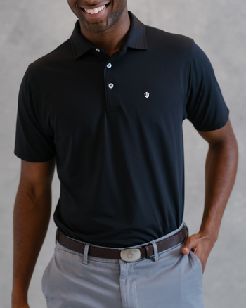 Indiana | Cool Duke Polo | Collegiate | Black