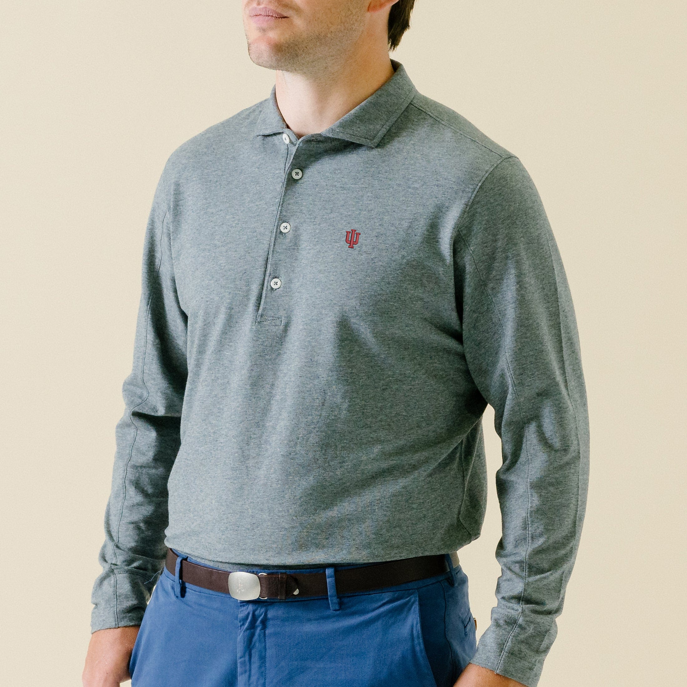 Indiana | Quinlivan Polo | Collegiate | Charcoal Heather