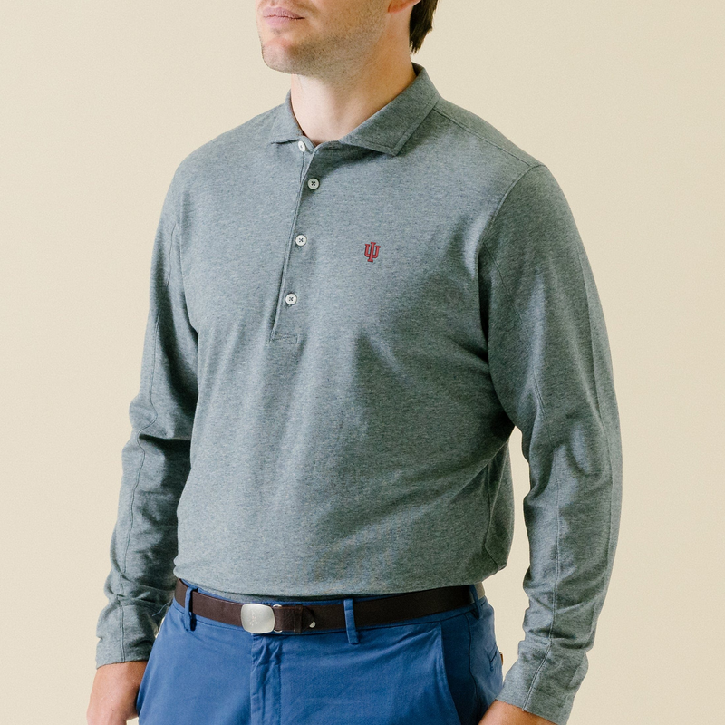 Indiana | Quinlivan Polo | Collegiate | Charcoal Heather