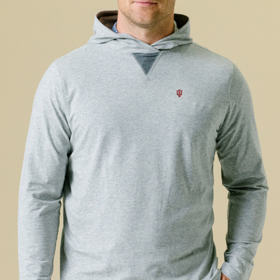Indiana | Willie Hoodie | Collegiate | Grey Heather/Charcoal