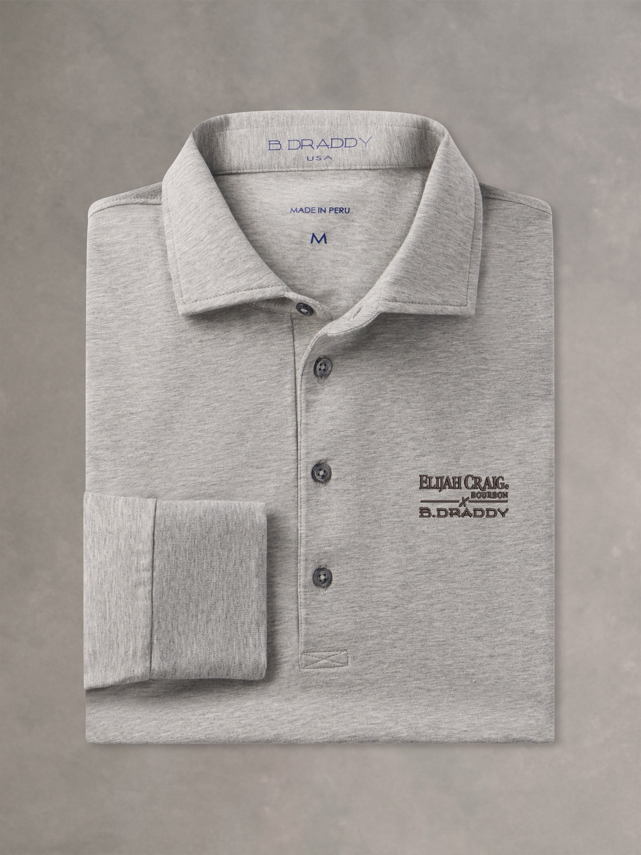 QUINLIVAN POLO | ELIJAH CRAIG | GREY HEATHER