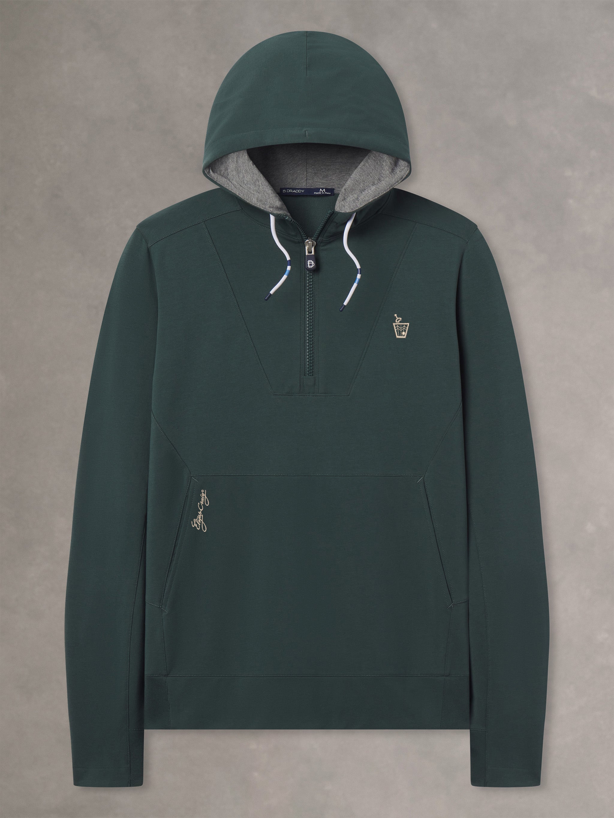 PROCTOR 1/4-ZIP HOODIE | ELIJAH CRAIG | ROLLING ROCK/CHARCOAL - B.Draddy