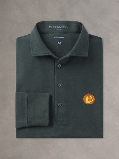 QUINLIVAN POLO | PUMPKIN | ROLLING ROCK HEATHER