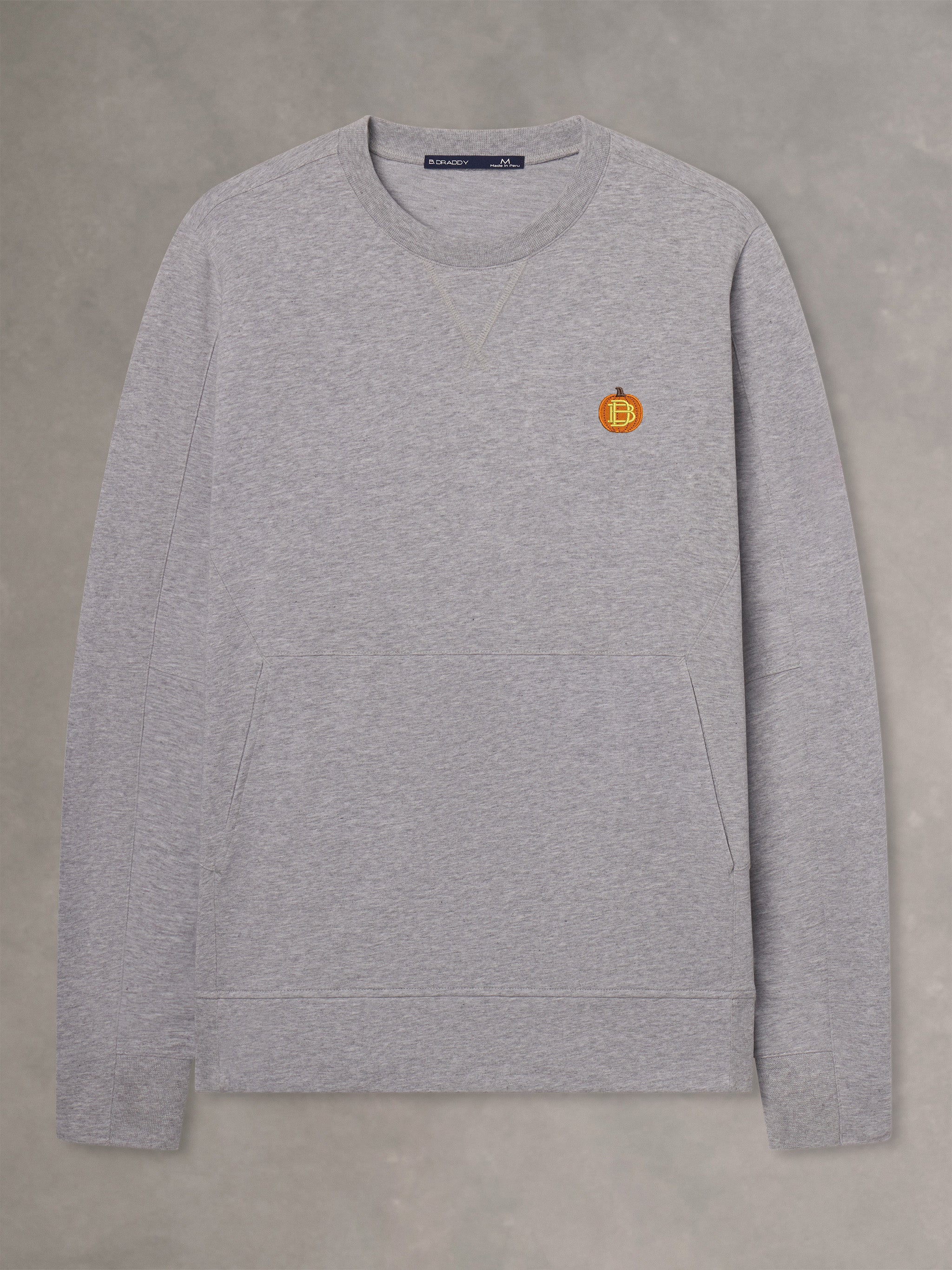 RUSS CREWNECK | PUMPKIN | GREY HEATHER