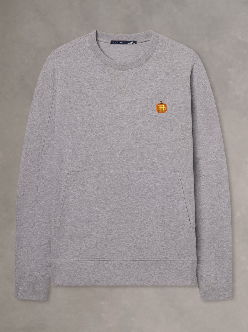 RUSS CREWNECK | PUMPKIN | GREY HEATHER