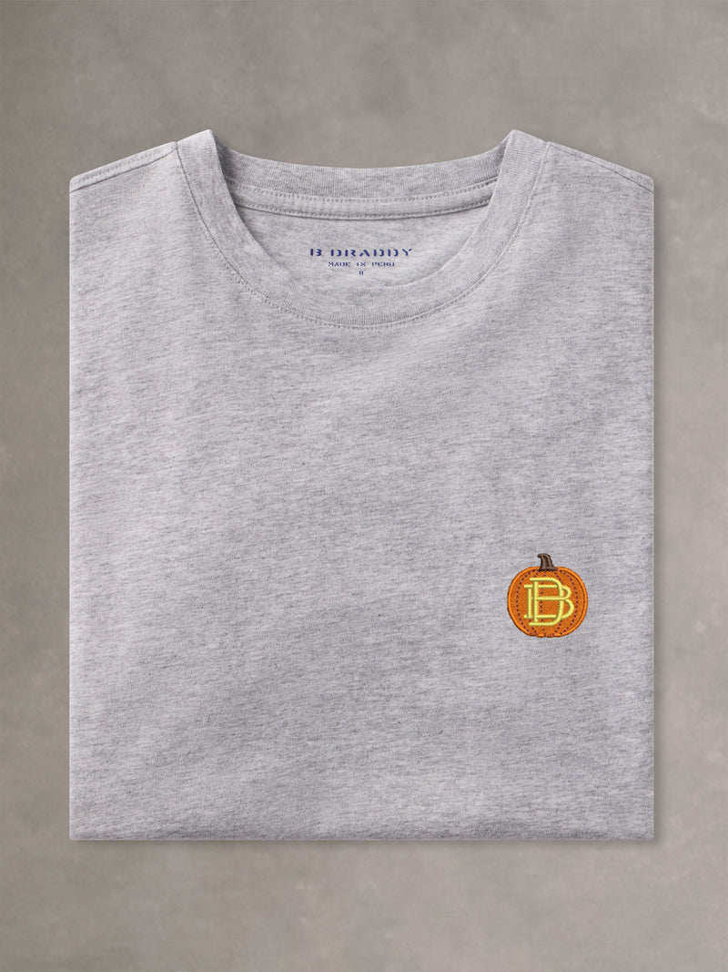 OWEN TEE | PUMPKIN | GREY HEATHER
