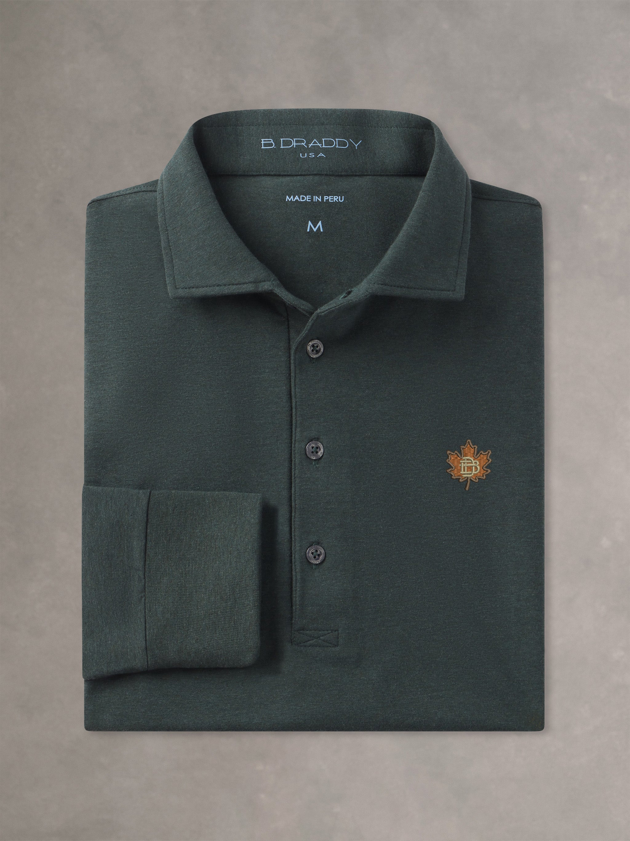 QUINLIVAN POLO | LEAF | ROLLING ROCK HEATHER