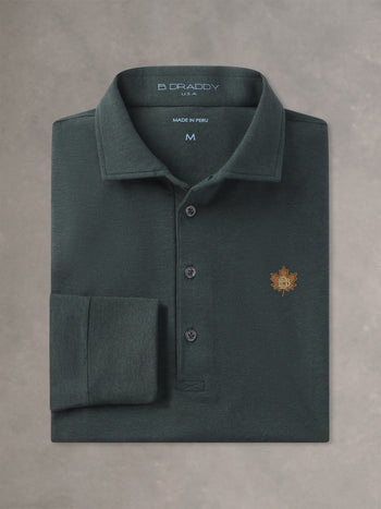QUINLIVAN POLO | LEAF | ROLLING ROCK HEATHER