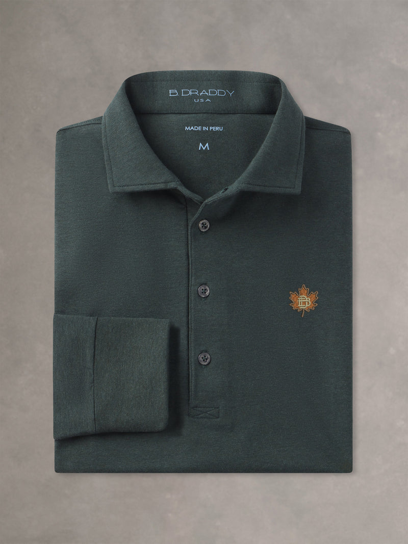 QUINLIVAN POLO | LEAF | ROLLING ROCK HEATHER