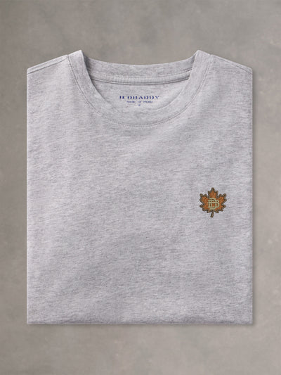 OWEN JUNIORS TEE | LEAF | GREY HEATHER