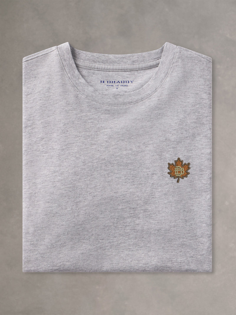 OWEN JUNIORS TEE | LEAF | GREY HEATHER