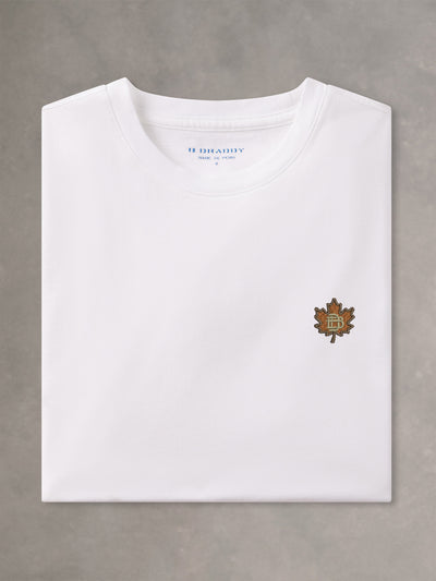 OWEN JUNIORS TEE | LEAF | WHITE