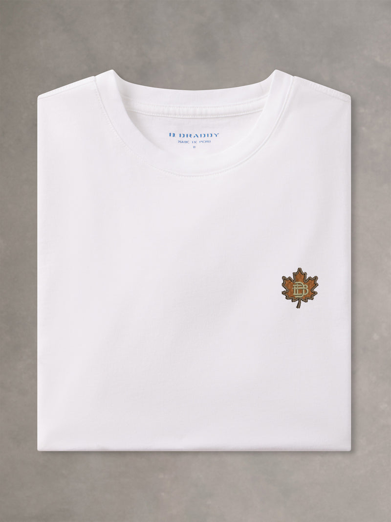 OWEN JUNIORS TEE | LEAF | WHITE