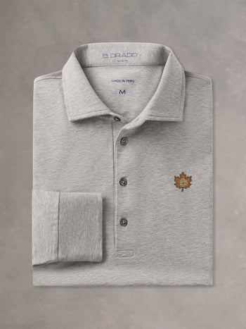QUINLIVAN POLO | LEAF | GREY HEATHER