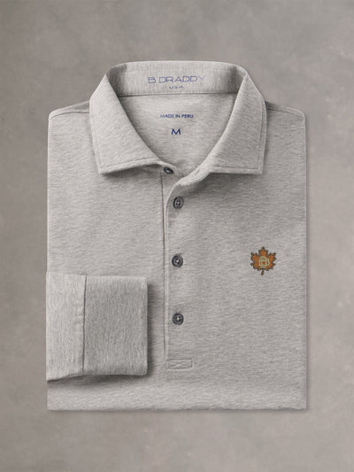 QUINLIVAN POLO | LEAF | GREY HEATHER