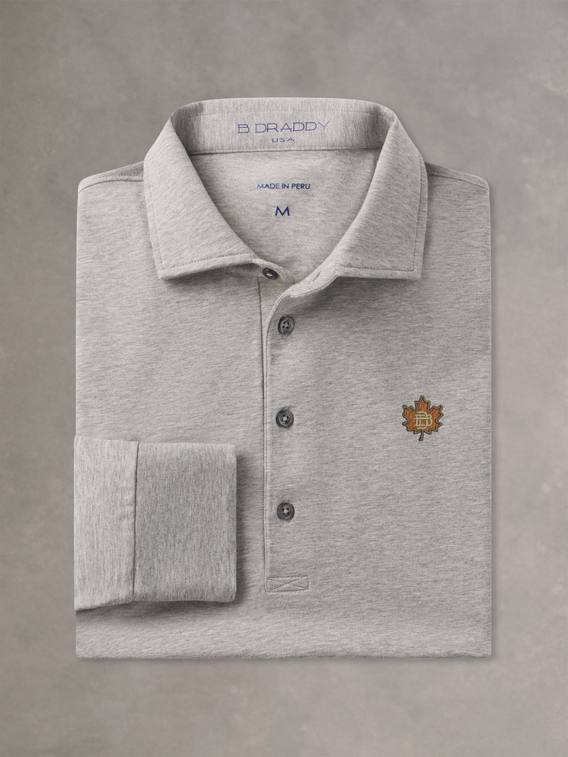 QUINLIVAN POLO | LEAF | GREY HEATHER
