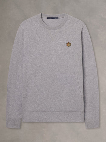 RUSS CREWNECK | LEAF | GREY HEATHER