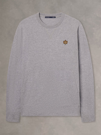 RUSS CREWNECK | LEAF | GREY HEATHER