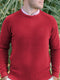 007 CASHMERE CREWNECK | CANDY CANE | CRIMSON