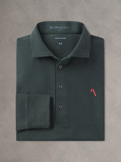 QUINLIVAN POLO | CANDY CANE | ROLLING ROCK HEATHER