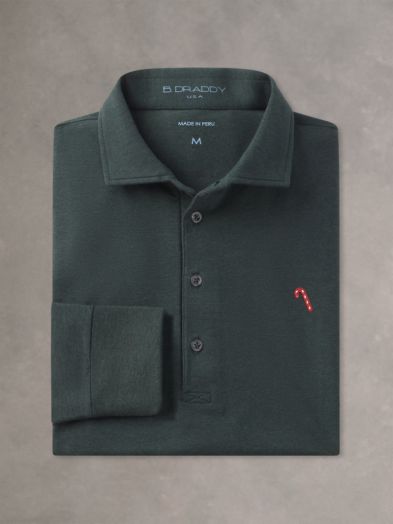 QUINLIVAN POLO | CANDY CANE | ROLLING ROCK HEATHER