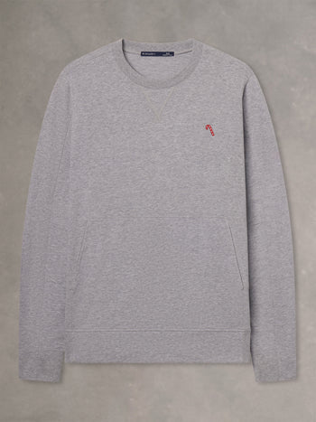 RUSS CREWNECK | CANDY CANE | GREY HEATHER
