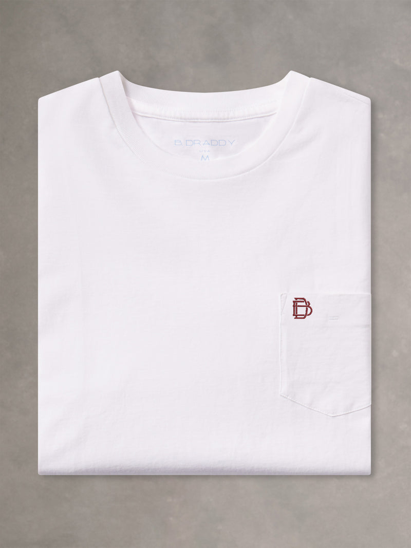 DEWEY SHORT-SLEEVE POCKET TEE | BD HOLIDAY | WHITE