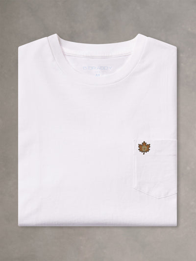 DEWEY SHORT-SLEEVE POCKET TEE | LEAF | WHITE