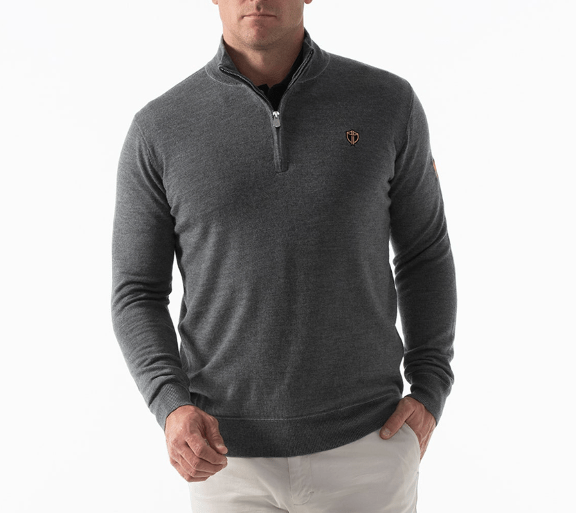 B.Draddy CHARCOAL HEATHER / SML 2024 OFFICIAL PRESIDENTS CUP | INTERNATIONAL TEAM | COOP 1/4 ZIP