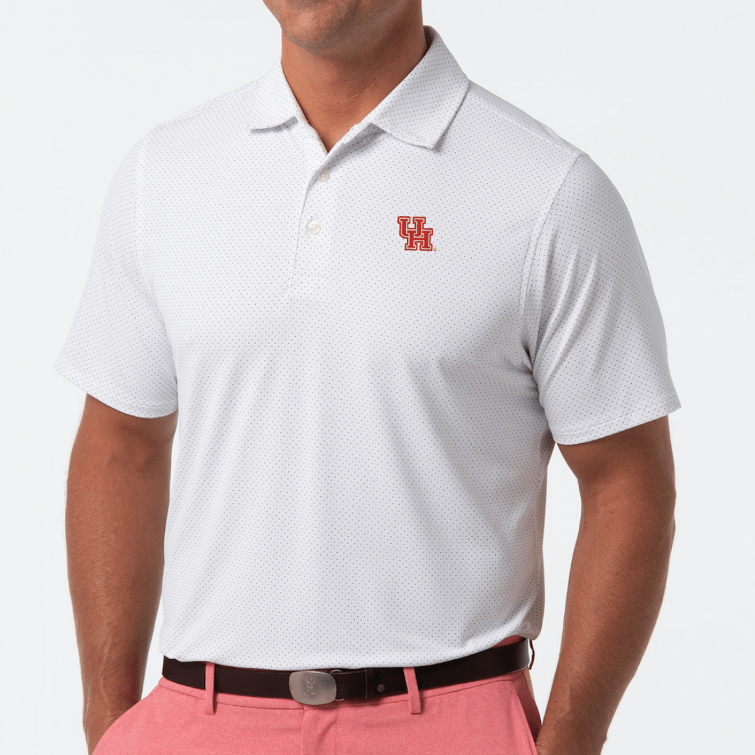 B.Draddy WHITE / SML UNIVERSITY OF HOUSTON | DRADDY SPORT CAPTAIN COOL POLO | COLLEGIATE