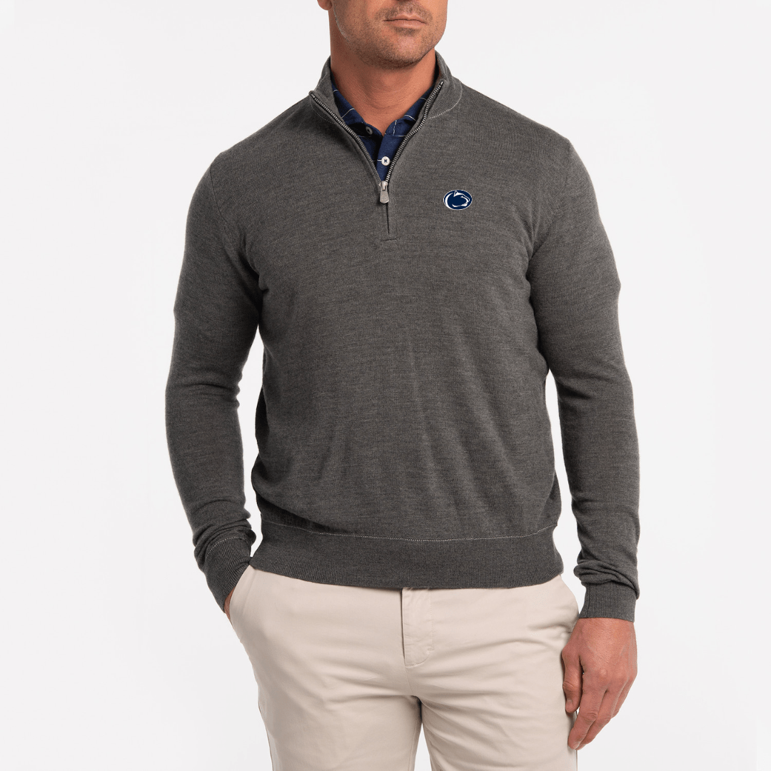 B.Draddy CHARCOAL HEATHER / SML PENN STATE | COOP 1/4 ZIP | COLLEGIATE