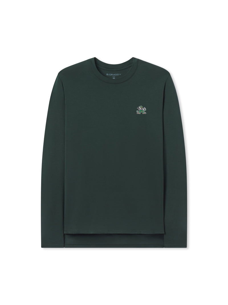Dewey L/S Tee | Notre Dame Leprechaun